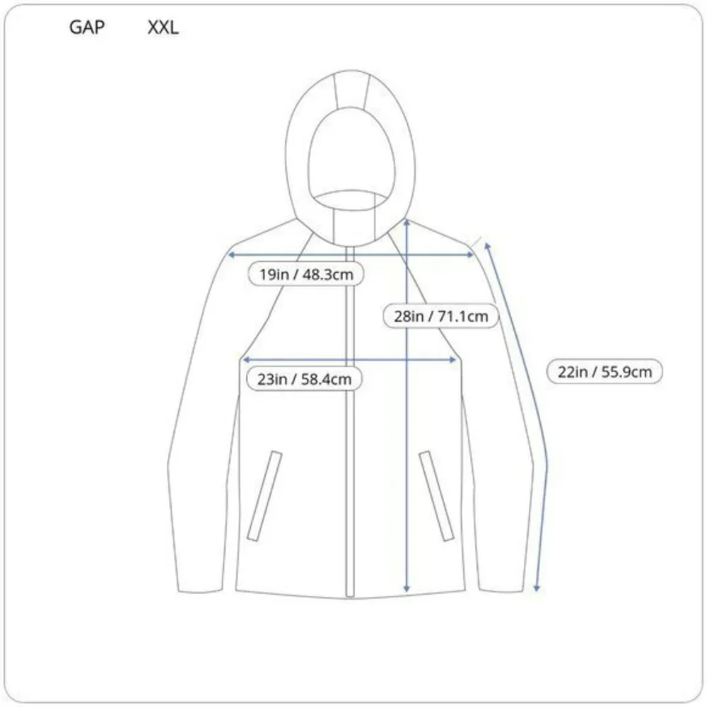 Gap Kids Girls Boys Jacket Coat Wind Breaker‎ Blue Zip Up Hooded XXL 2XL